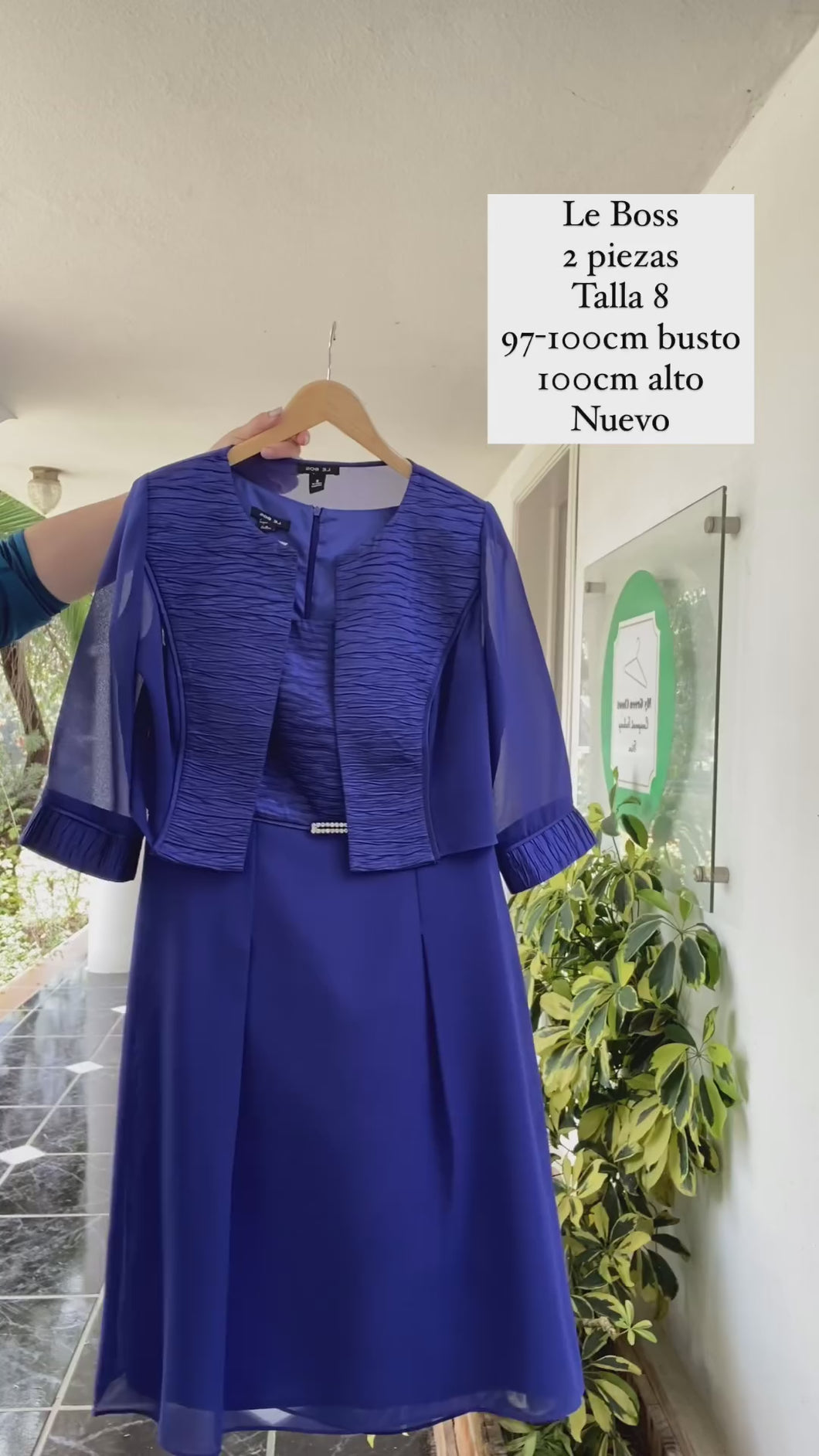 Vestido y Saco Le Boss Talla 8 Nuevo