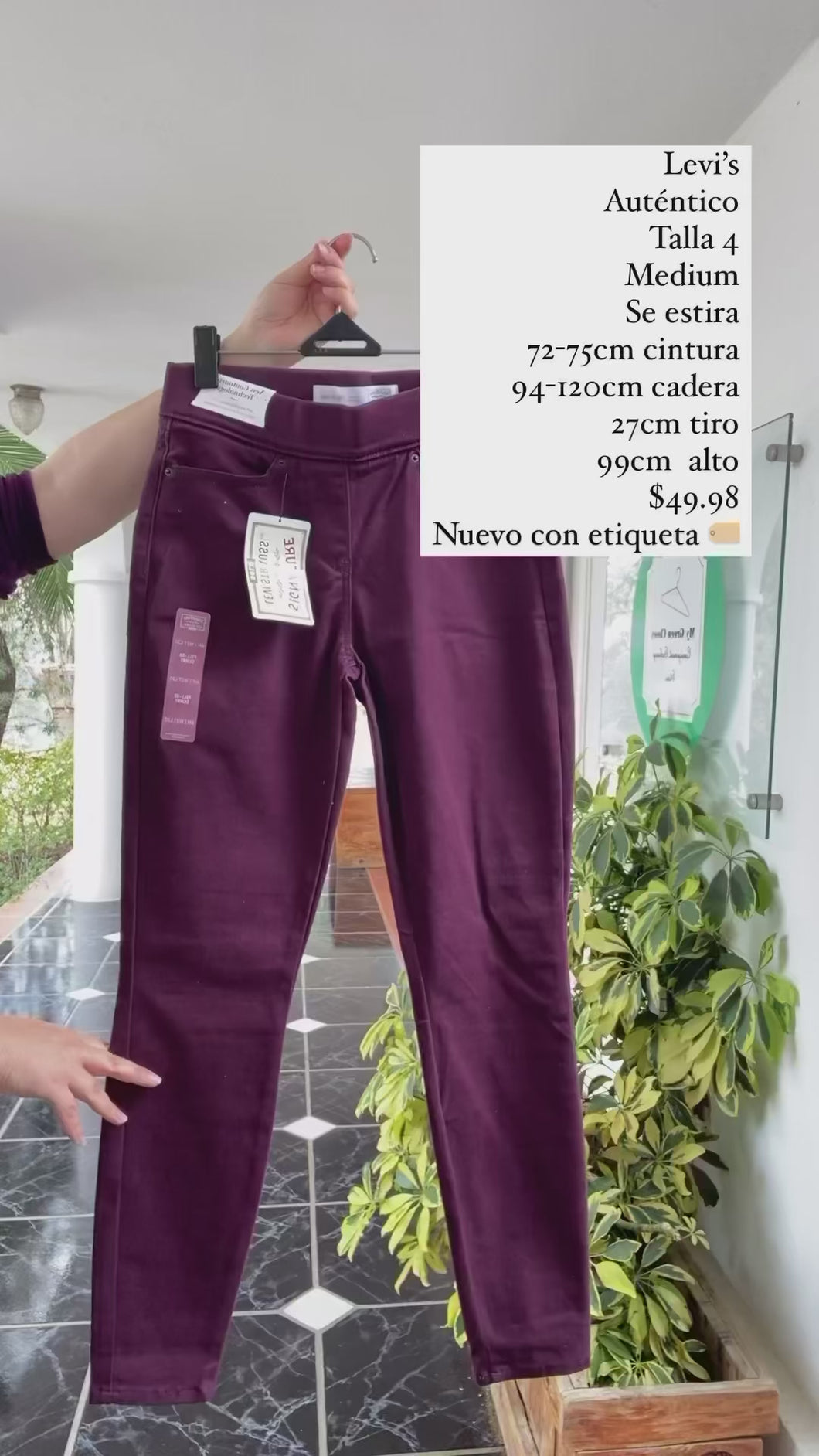 Pantalón Levis Medium/Small Nuevo con etiqueta